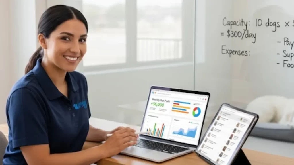 Pet daycare business staff is tracking Payments