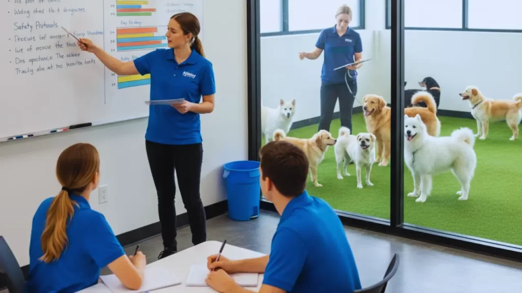 Training of the Dog Daycare Staff is Going on