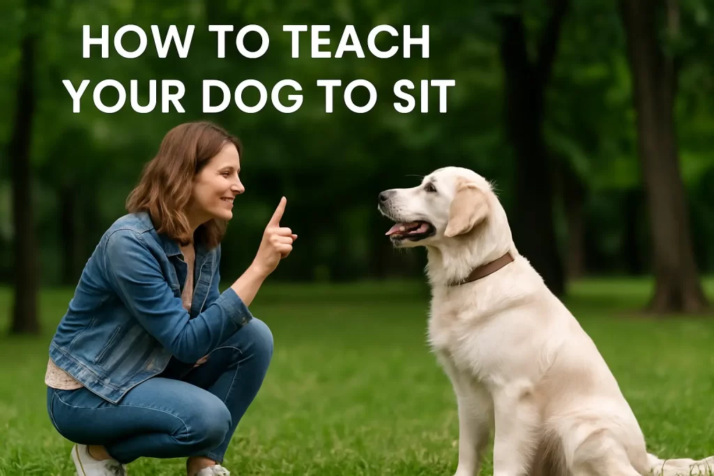 teach a dog to sit