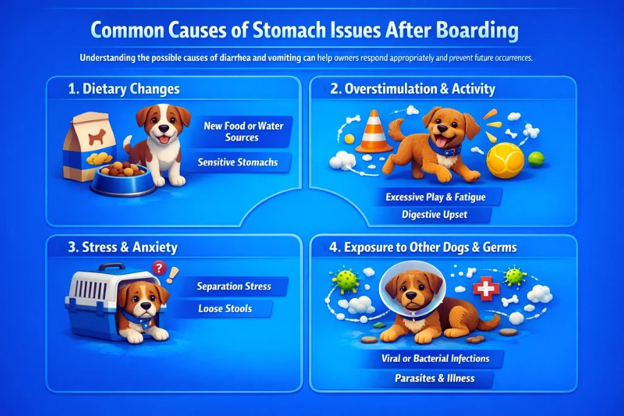 Common Causes of Stomach Issues After Boarding