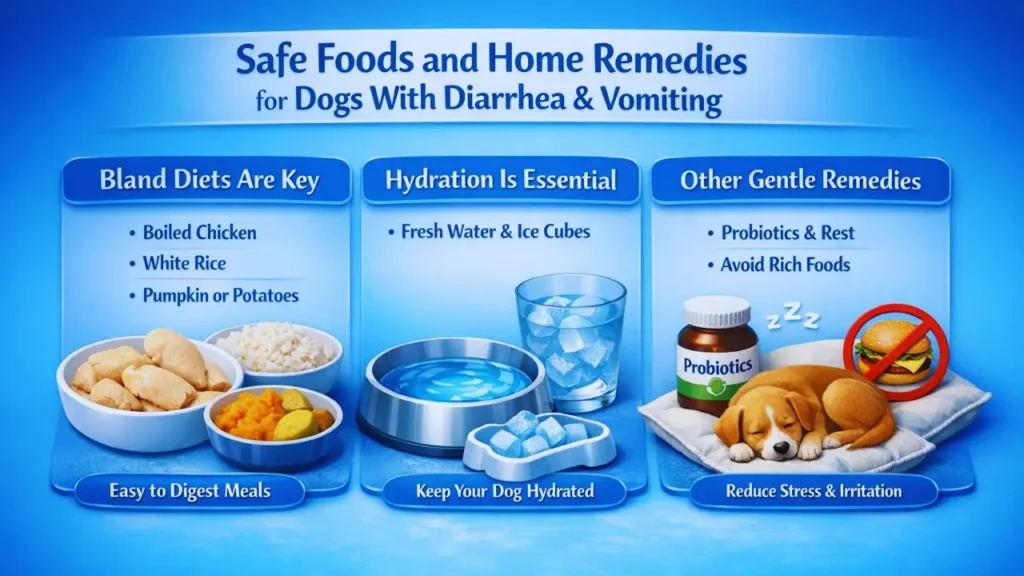 Safe Foods and Home Remedies for Dogs With Diarrhea & Vomiting