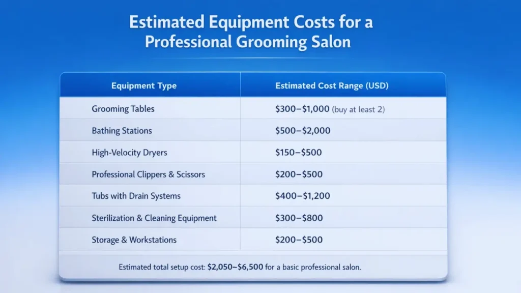 Cost of Setting Up a Dog Grooming Salon