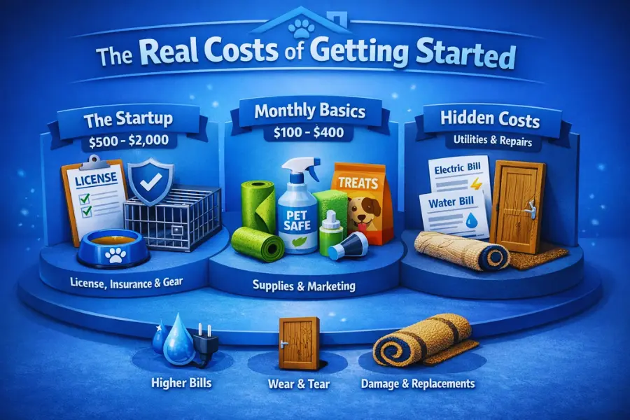 cost to start a dog boarding from Home