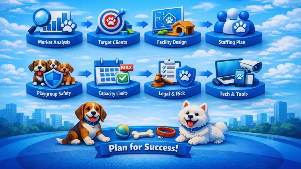 Dog Daycare Business Plan steps