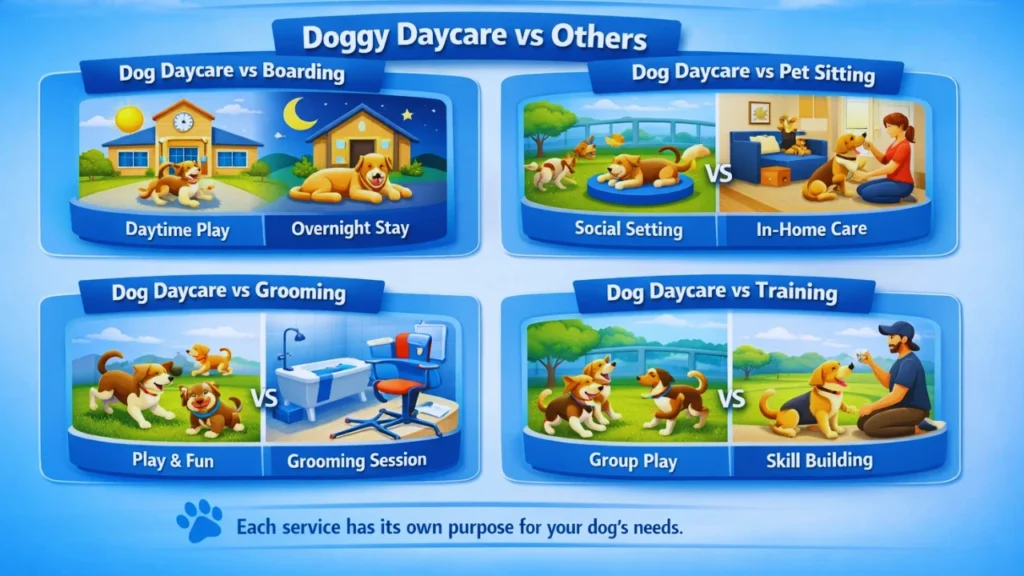 Dog Daycare vs Other Pet Services
