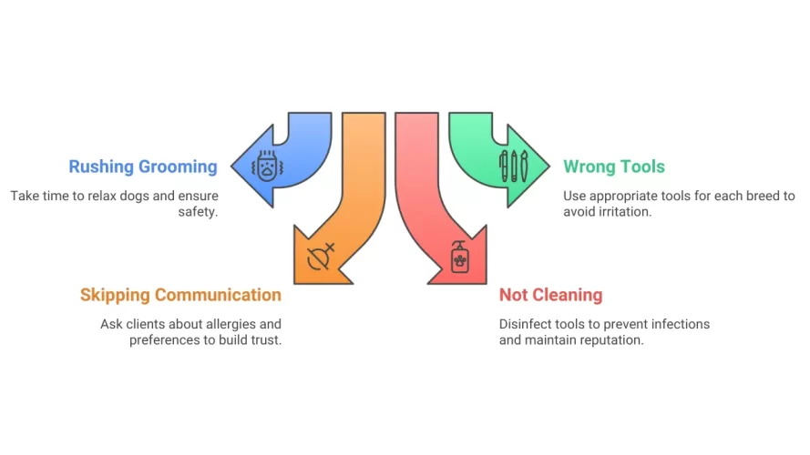 Common Mistakes of Pet groomers Flowchart Common Mistakes of Pet groomers Flowchart
