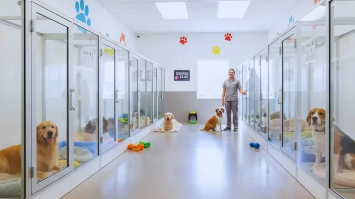 Interior of a Pet Kennel Business Interior of a Pet Kennel Business