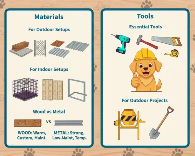 Materials and Tools You Will Need for Dog Kennel
